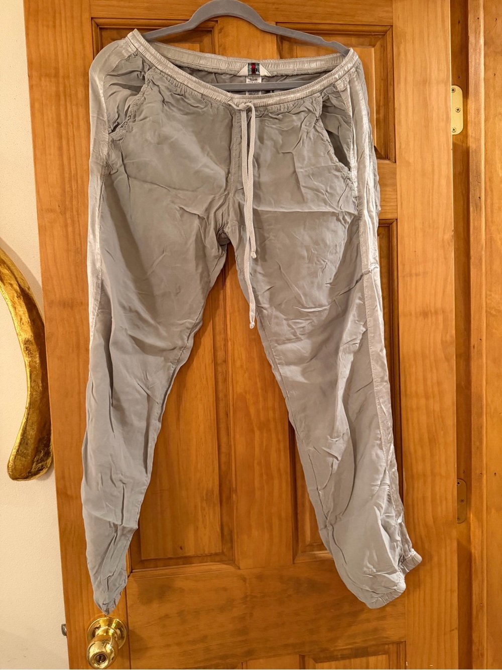 Light Gray woman’s Drawstring Jogger Pants